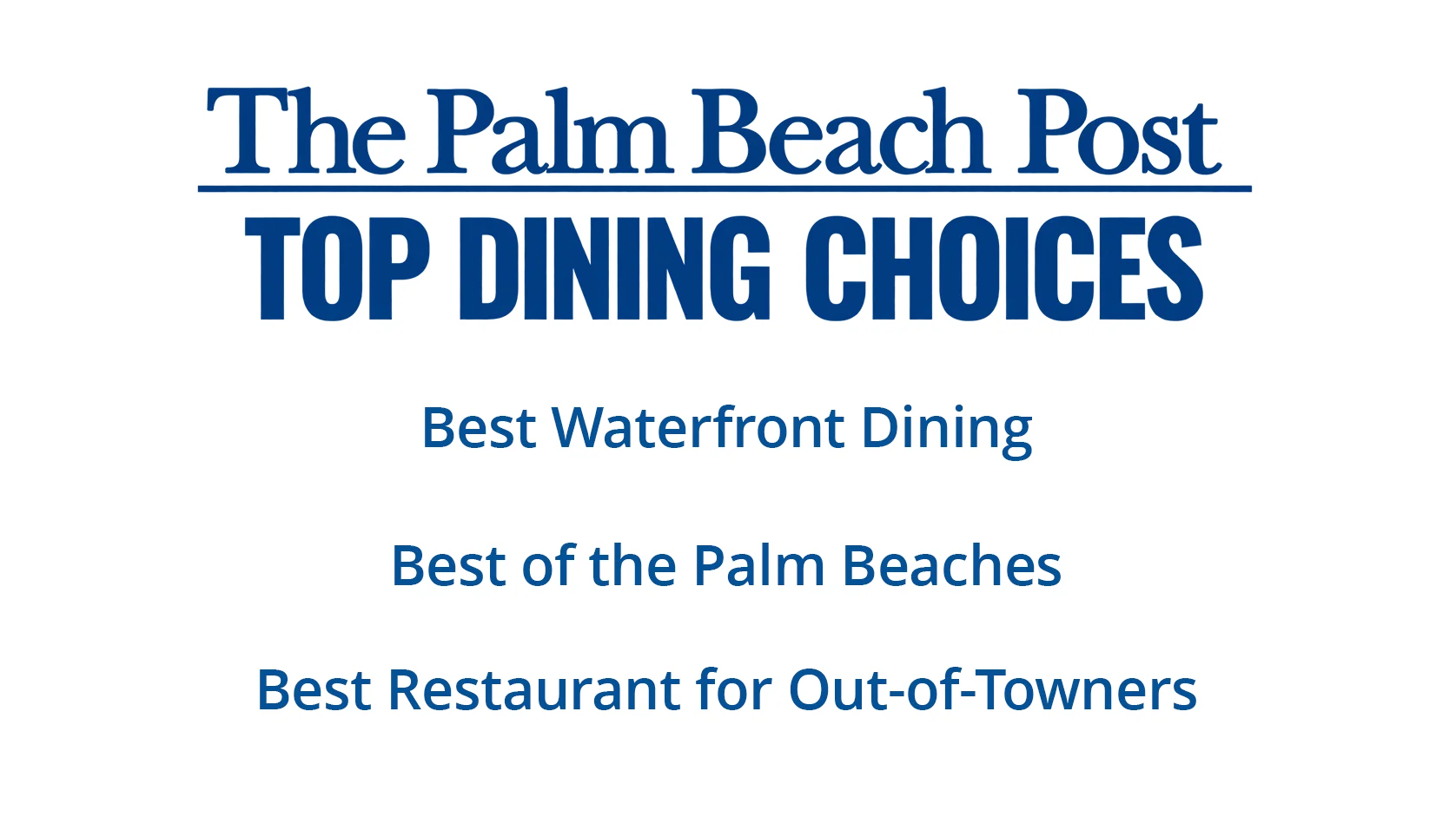 Palm Beach Post Top Dining Choices